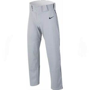 NWT Nike Boy's Vapor Select Piped Baseball Pants Gray/Navy Blue BQ6443-057 M